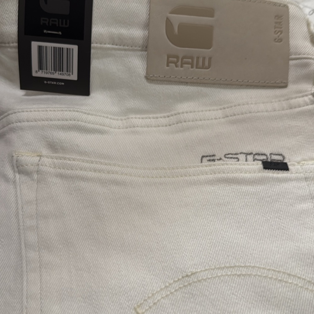 G-Star Men's White Jeans slim fit size (36/32) - Picture 4 of 10